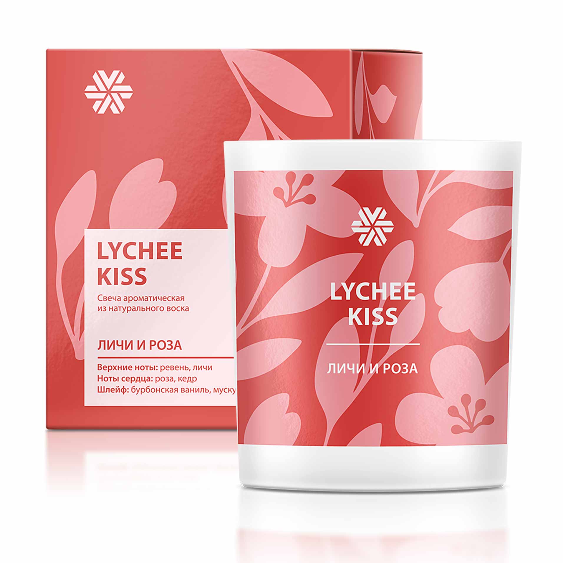 Lychee Kiss (Личи и роза), ароматическая свеча из натурального воска - Aromapolis Olfactive Studio